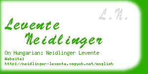 levente neidlinger business card